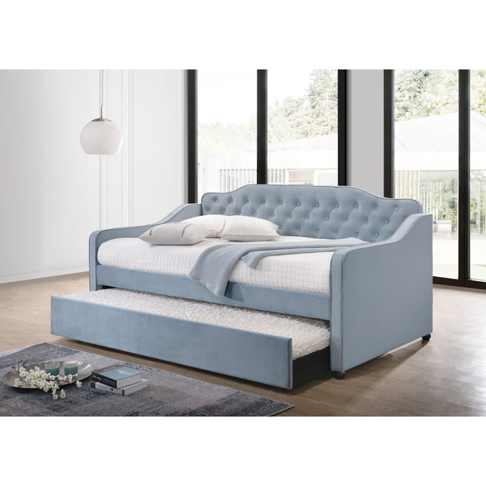 Etta Avenue™ Isabella Upholstered Daybed with Trundle & Reviews Wayfair
